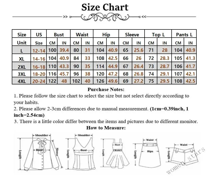 Women's Plus Size Two Piece Set  Pants Leggings Matching  Top