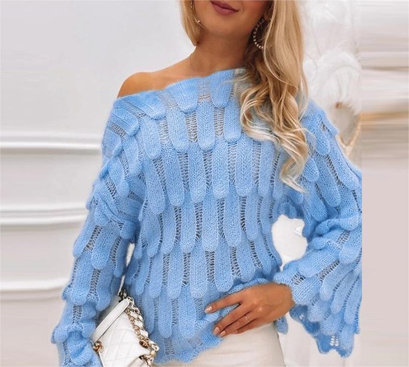 Autumn And Winter Elegant Texture Knitted Sweaters Women's Clothing